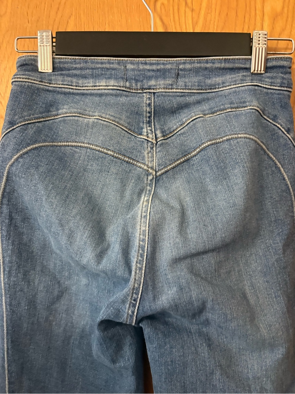 Free People cross my heart Mid Blue straight Leg Jeans 25 - Picture 8 of 13